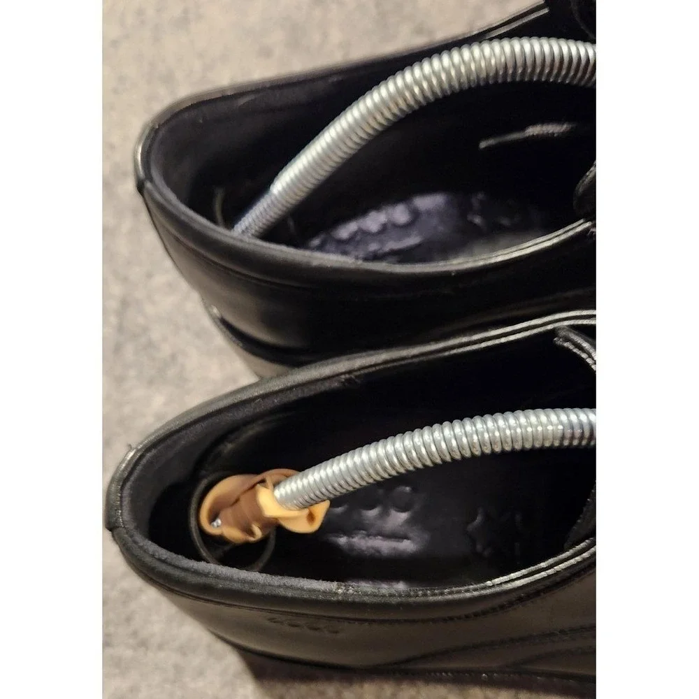 Ecco‎ Shoes Mens Size 9.5 Black Leather Derby Dress Lace Up Comfort Shock Point